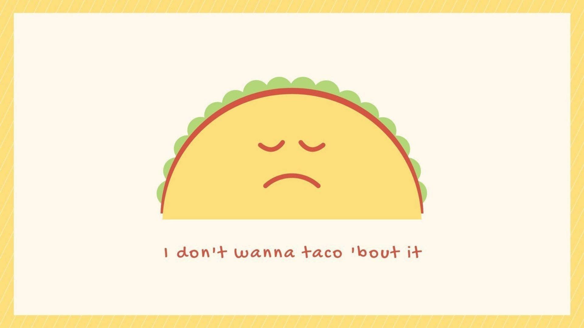 Sad Taco, cartoon taco, sad face, Full HD Desktop Wallpaper
