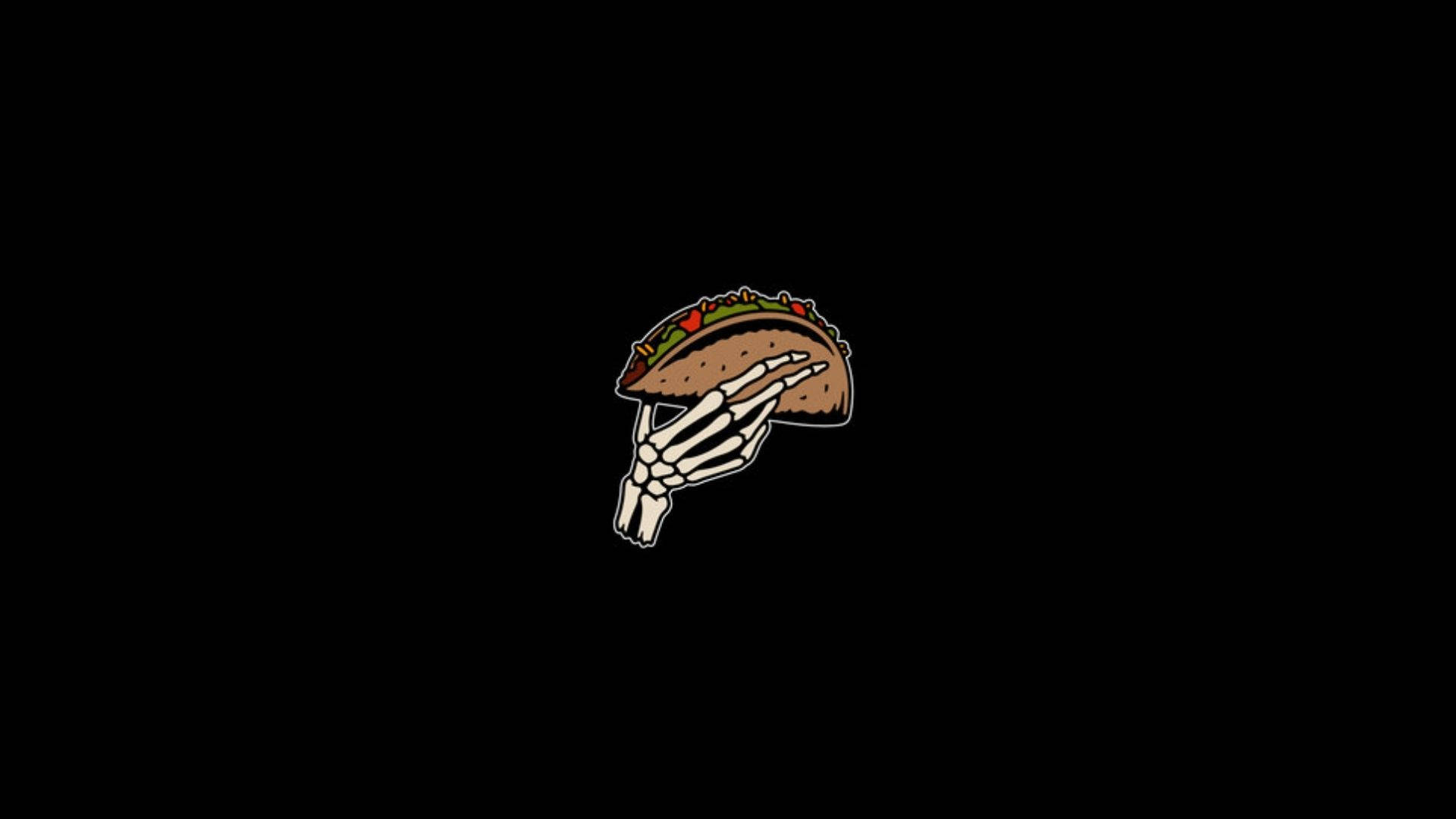 skeleton hand, taco, colorful taco, Full HD Desktop Wallpaper