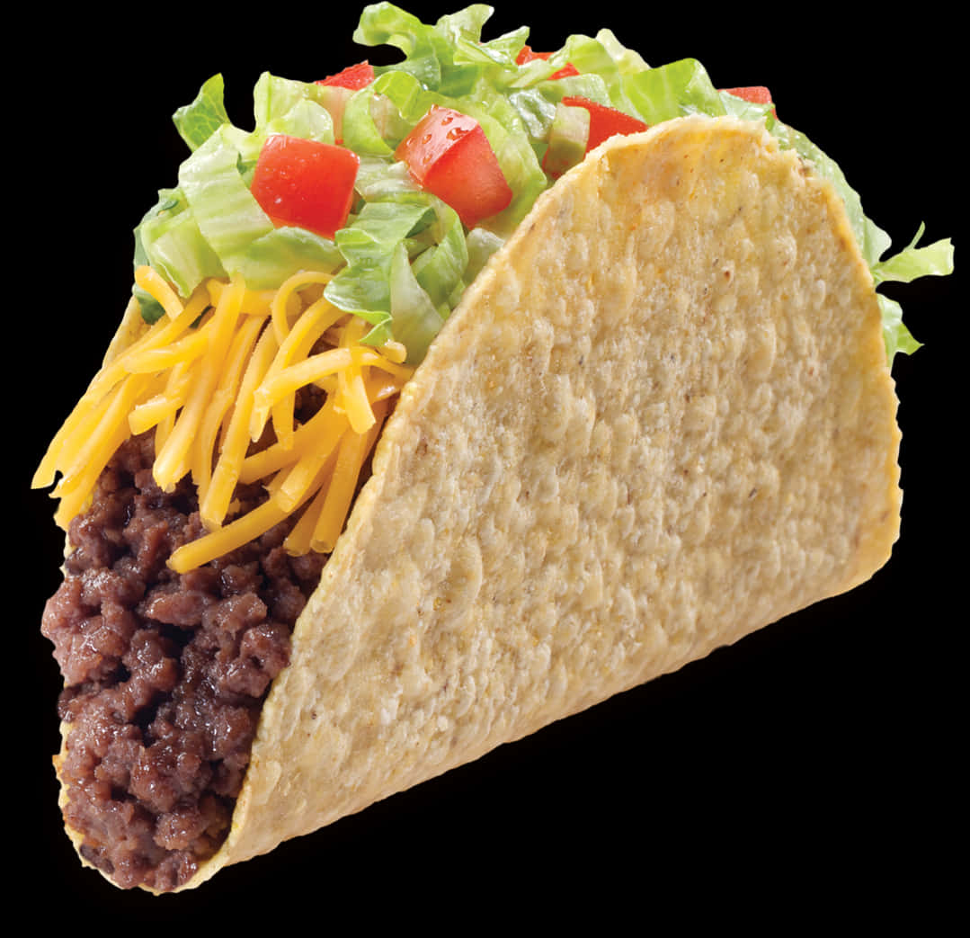 classic beef taco, crispy taco shell, seasoned ground beef, SD Desktop Wallpaper