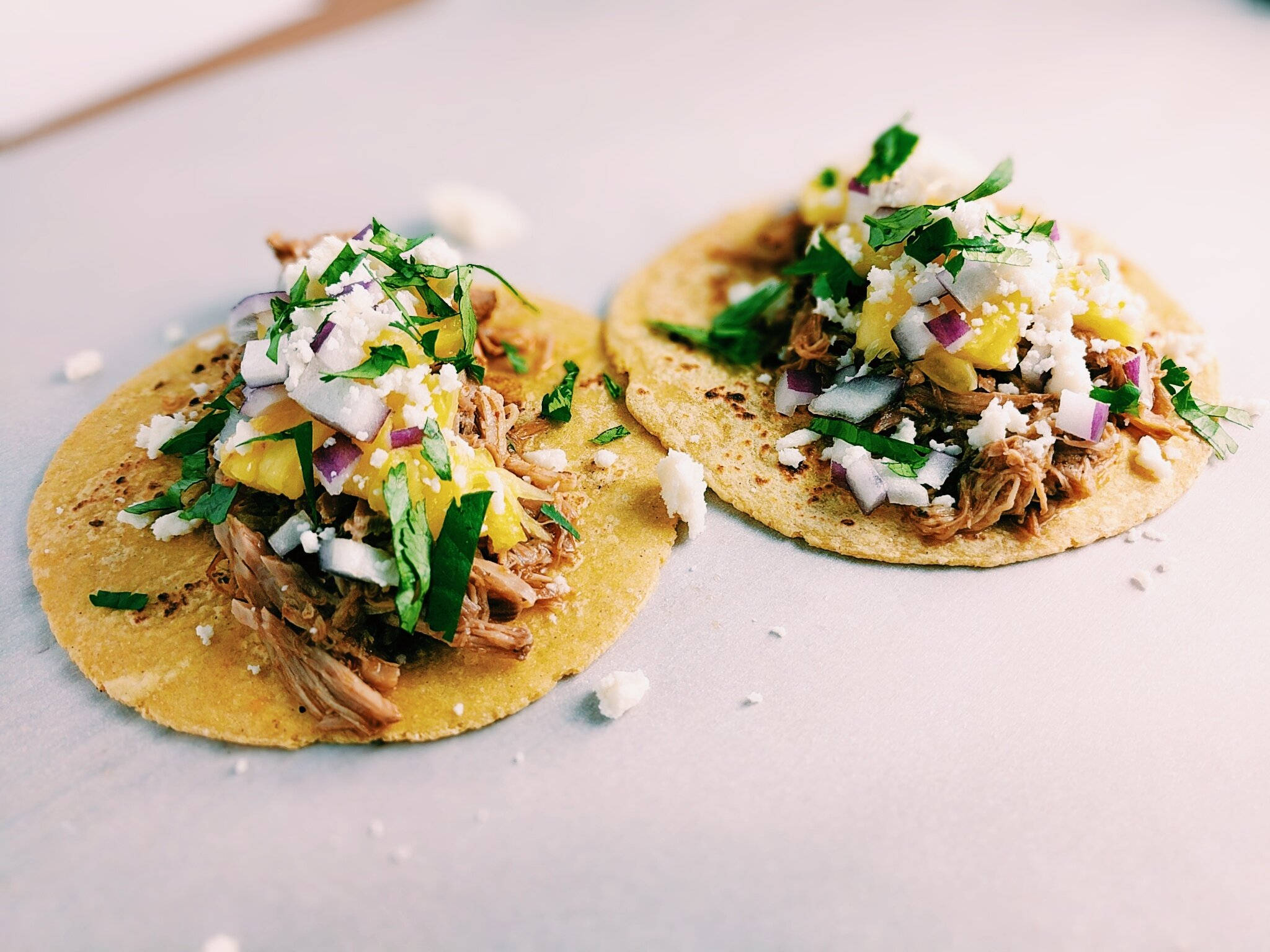 Tacos Al Pastor, colorful Mexican dish, shredded meat, Full HD Desktop Wallpaper