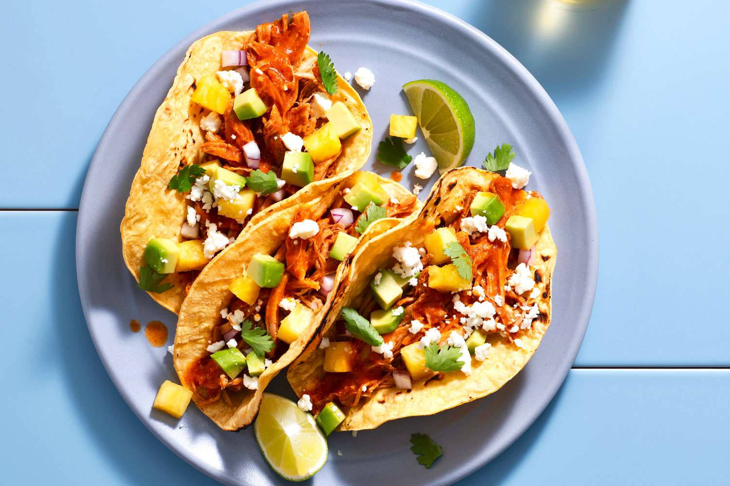 Tacos Al Pastor, mango avocado cilantro, cotija cheese, HD Desktop Wallpaper