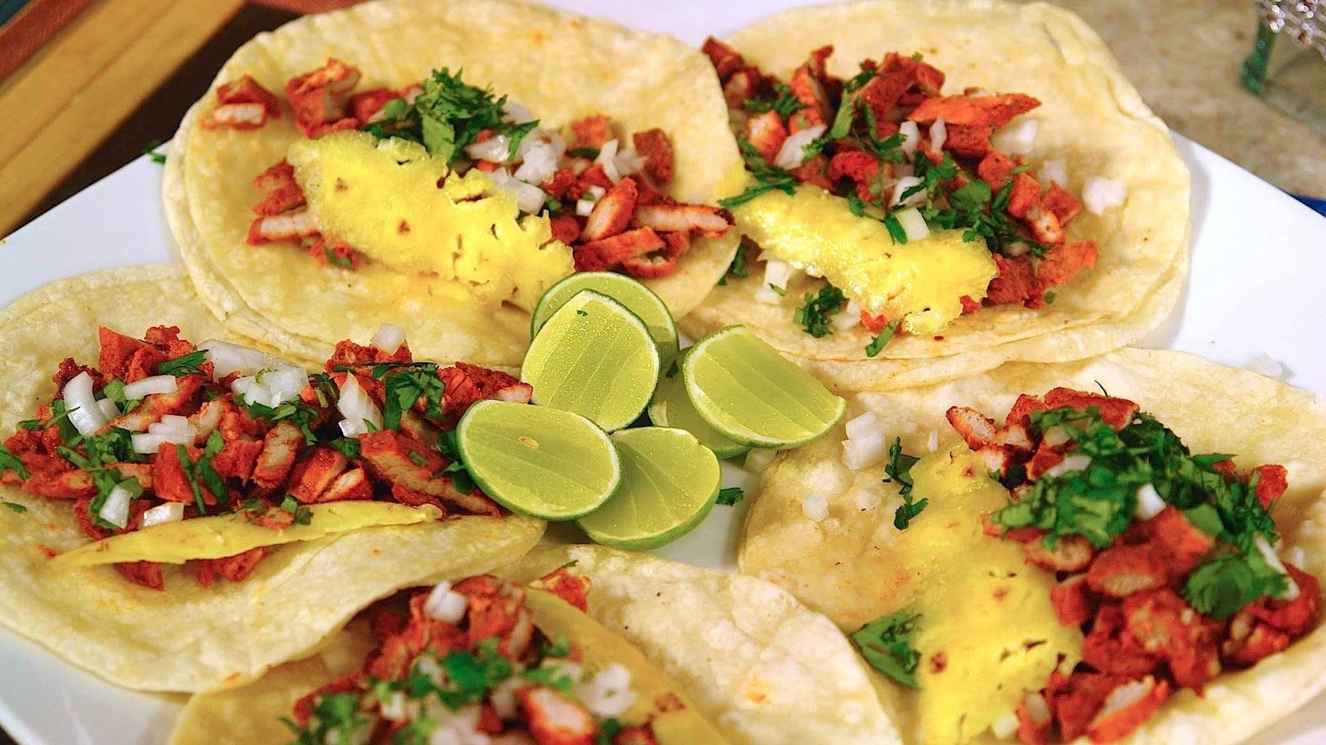 Tacos Al Pastor, colorful, Mexican dish, Full HD Desktop Wallpaper
