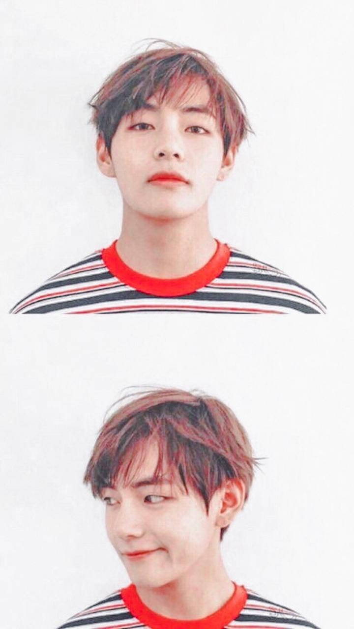 Taehyung, cute, minimalist collage, HD Phone Wallpaper