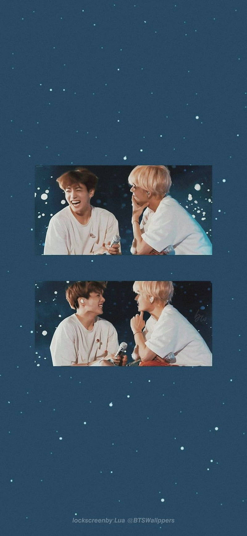 Taekook, BTS, blue galaxy, HD Phone Wallpaper