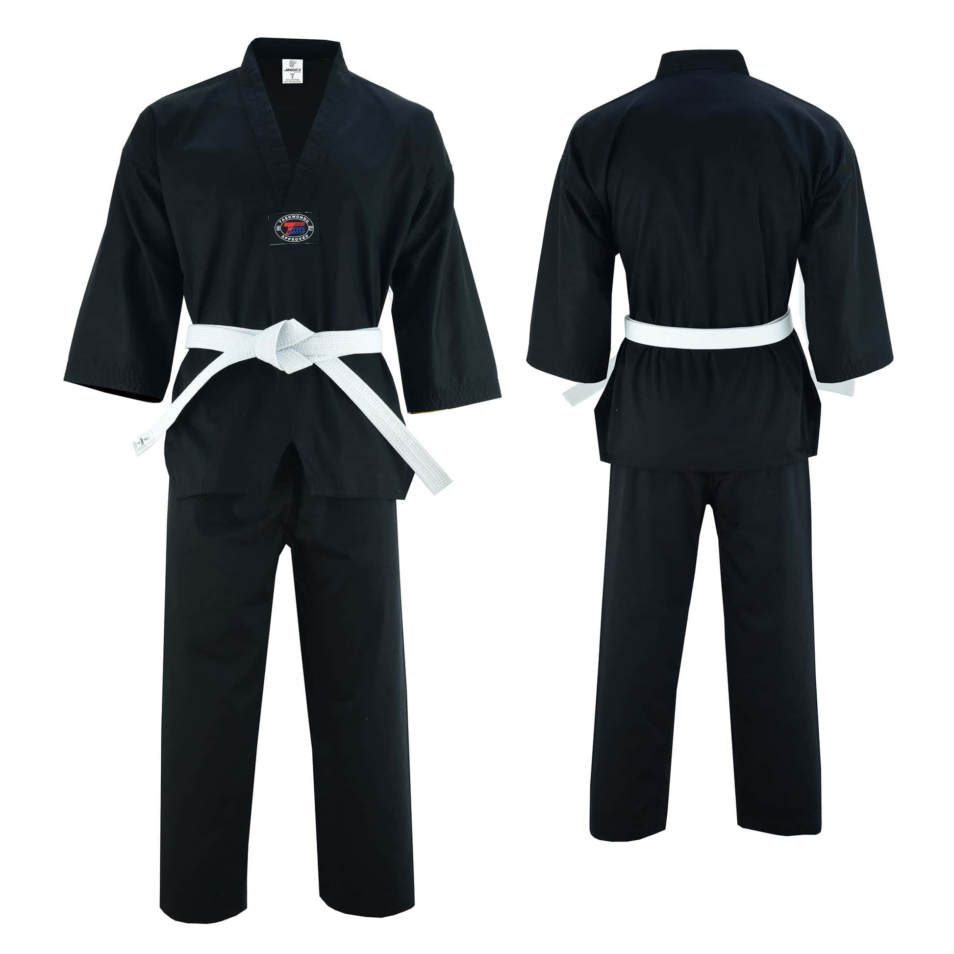 Taekwondo uniform, black martial arts uniform, white belt, Full HD Desktop Wallpaper