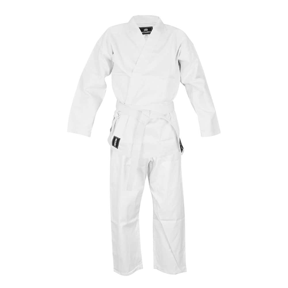 Taekwondo Uniform, white martial arts gi, black brand patches, SD Desktop Wallpaper