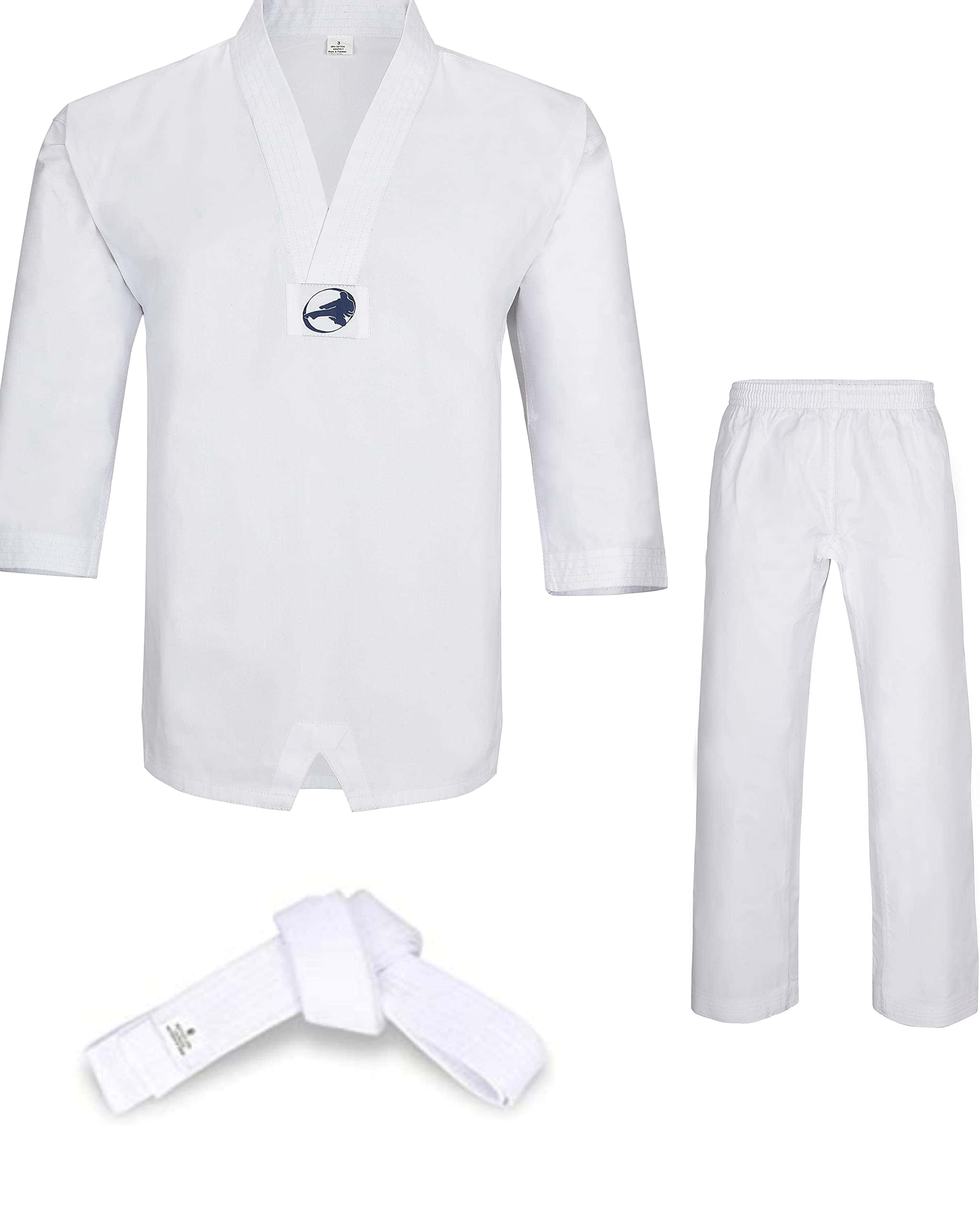 Taekwondo uniform, white martial arts uniform, matching pants, 2K Phone Wallpaper