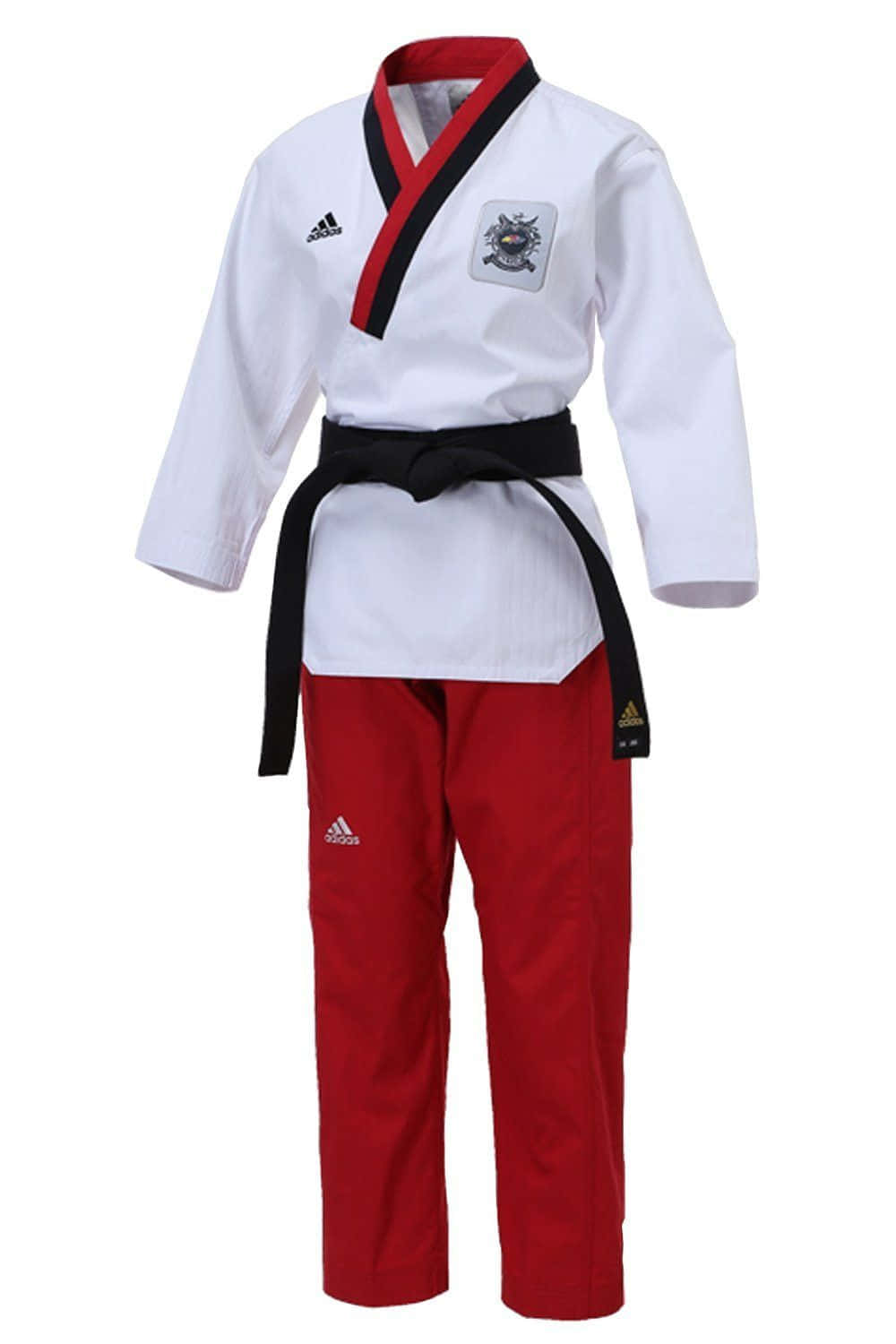 taekwondo uniform, white and red taekwondo uniform, black belt, HD Phone Wallpaper