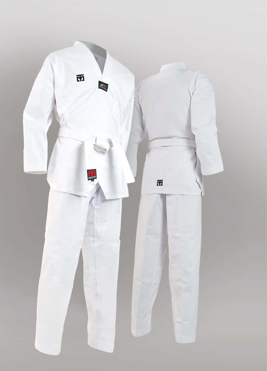 Taekwondo Uniform, white Taekwondo Uniform, fighting stance, SD Phone Wallpaper