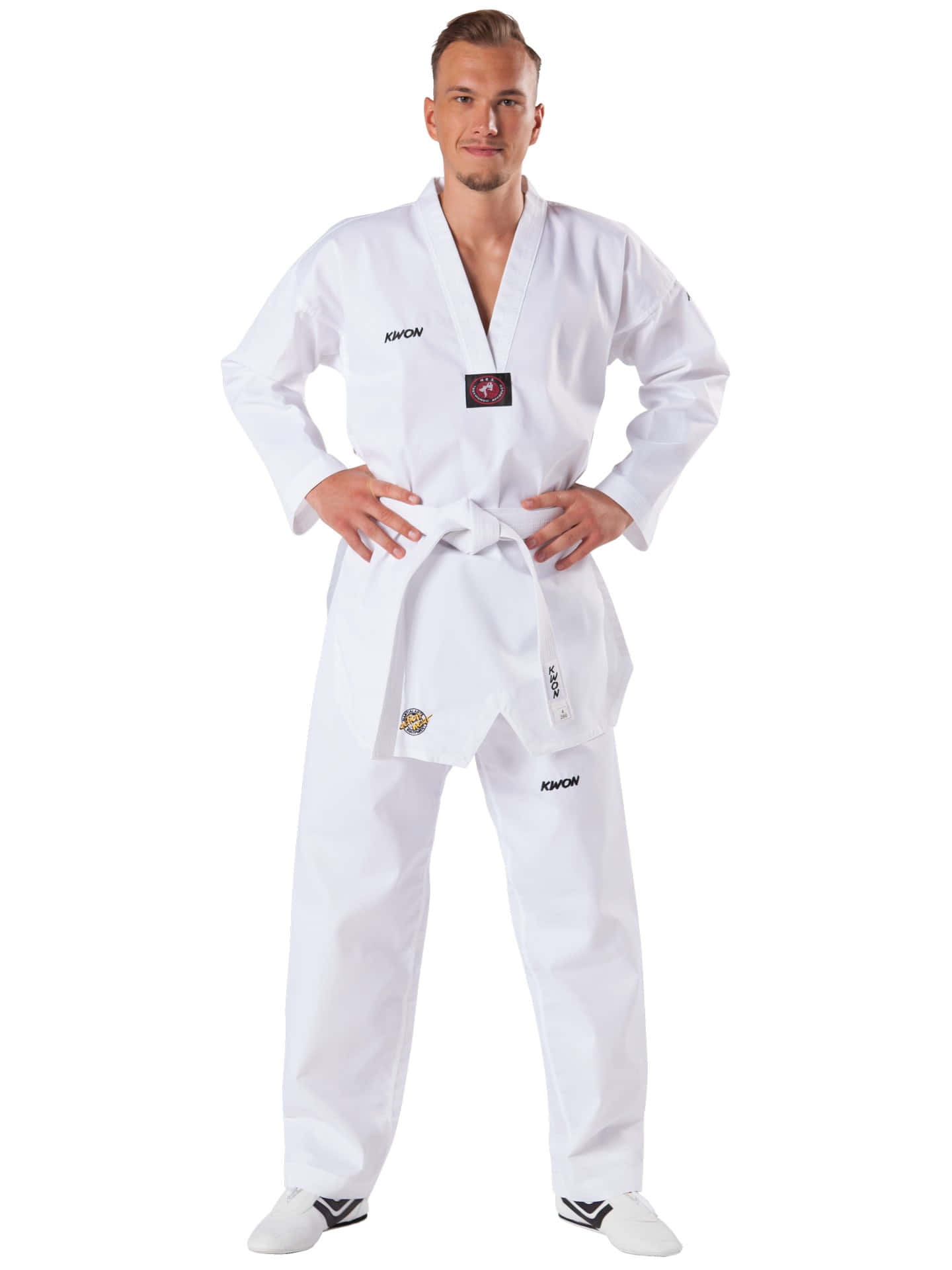 taekwondo uniform, crisp white taekwondo uniform, young martial artist, Full HD Phone Wallpaper