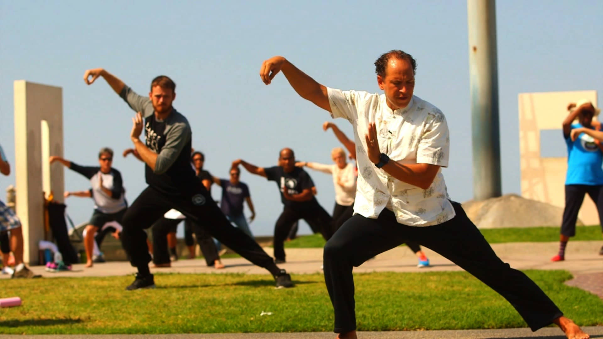 Tai Chi, martial arts, synchronized poses, Full HD Desktop Wallpaper