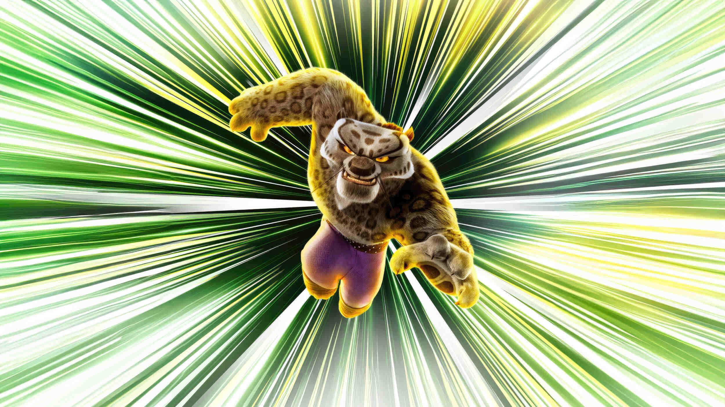 Tai Lung, leopard, purple shorts, Full HD Desktop Wallpaper