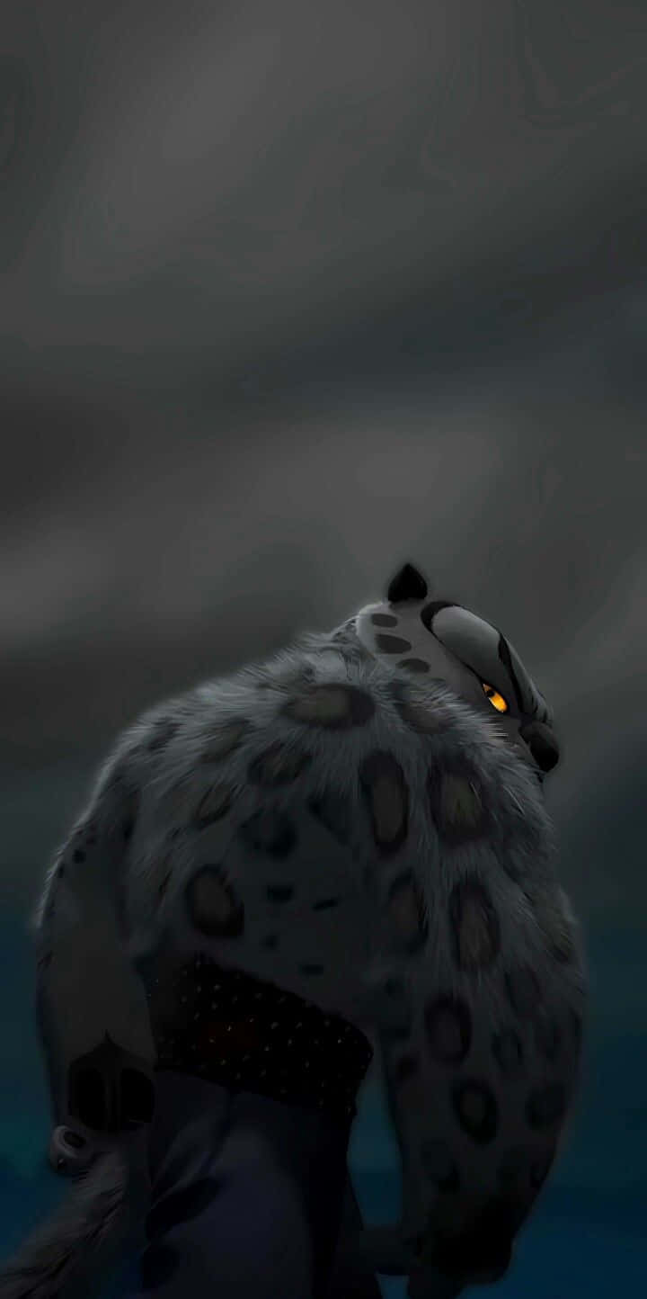 Tai Lung, snow leopard, glowing amber eyes, HD Phone Wallpaper