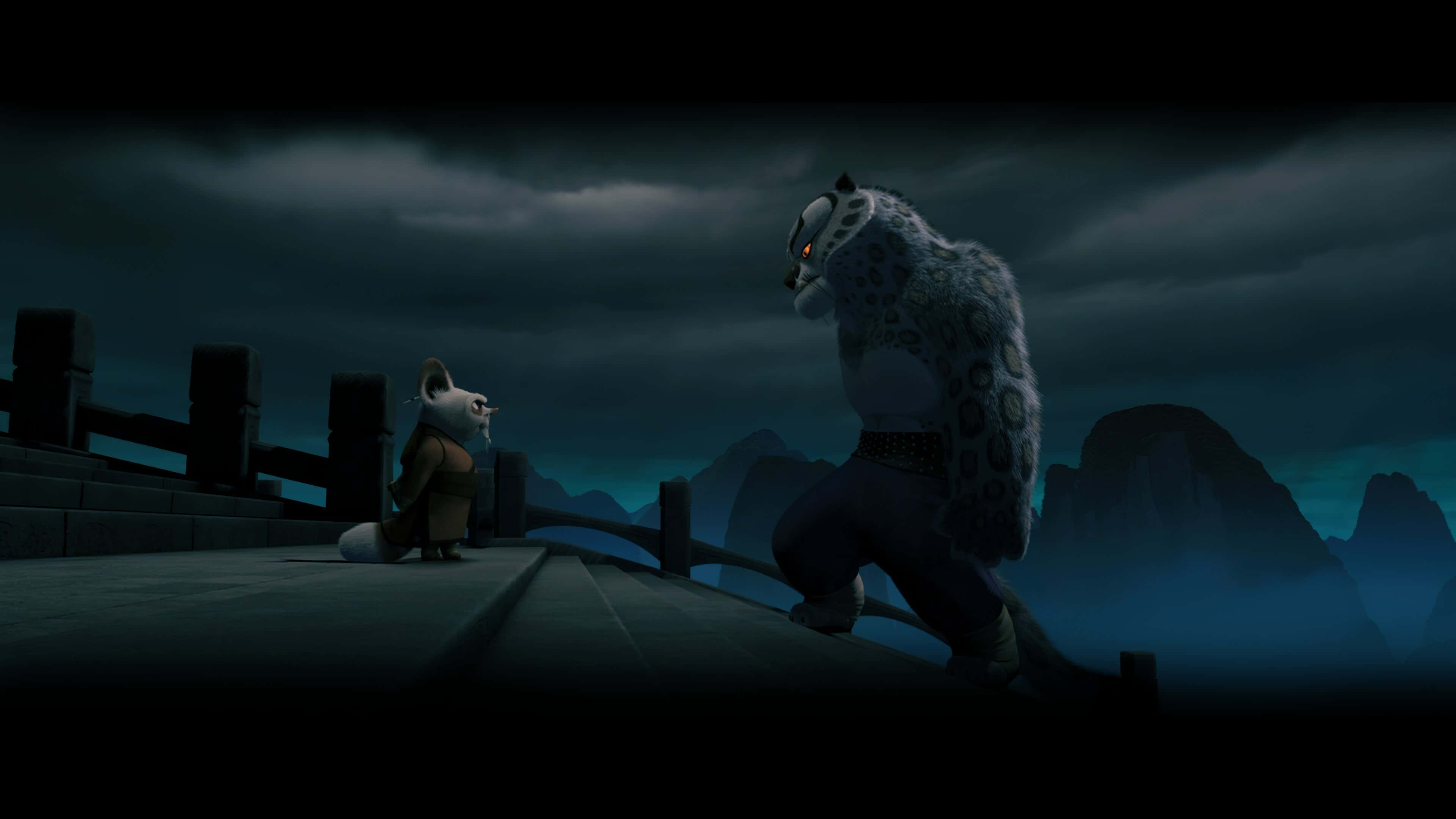 Tai Lung, snow leopard, panda, 4K Desktop Wallpaper