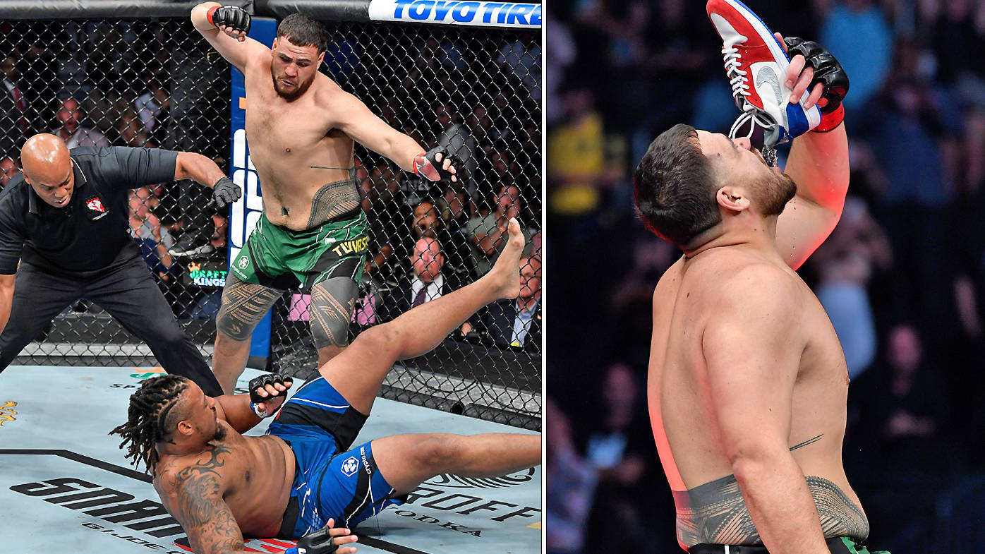 Tai Tuivasa, cage, high kick, HD Desktop Wallpaper