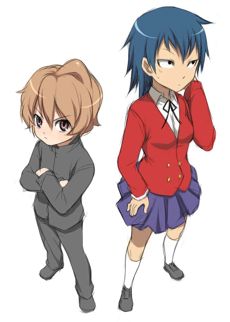 Taiga Aisaka, school uniform, red jacket, SD Phone Wallpaper
