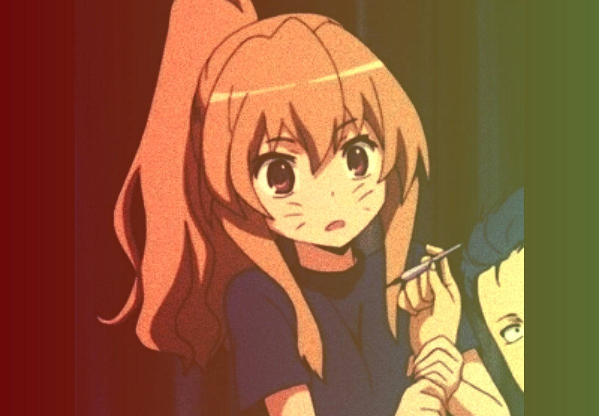 Taiga Aisaka, orange hair, cat ears, SD Desktop Wallpaper