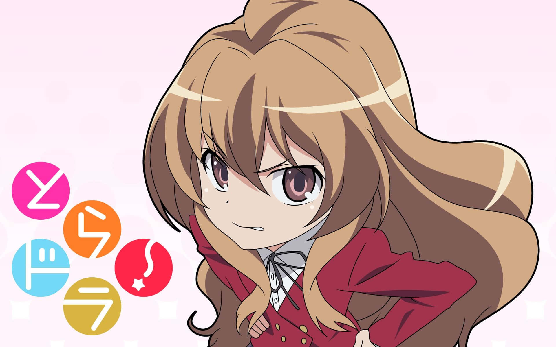 Taiga Aisaka, chibi anime girl, brown hair, Full HD Desktop Wallpaper