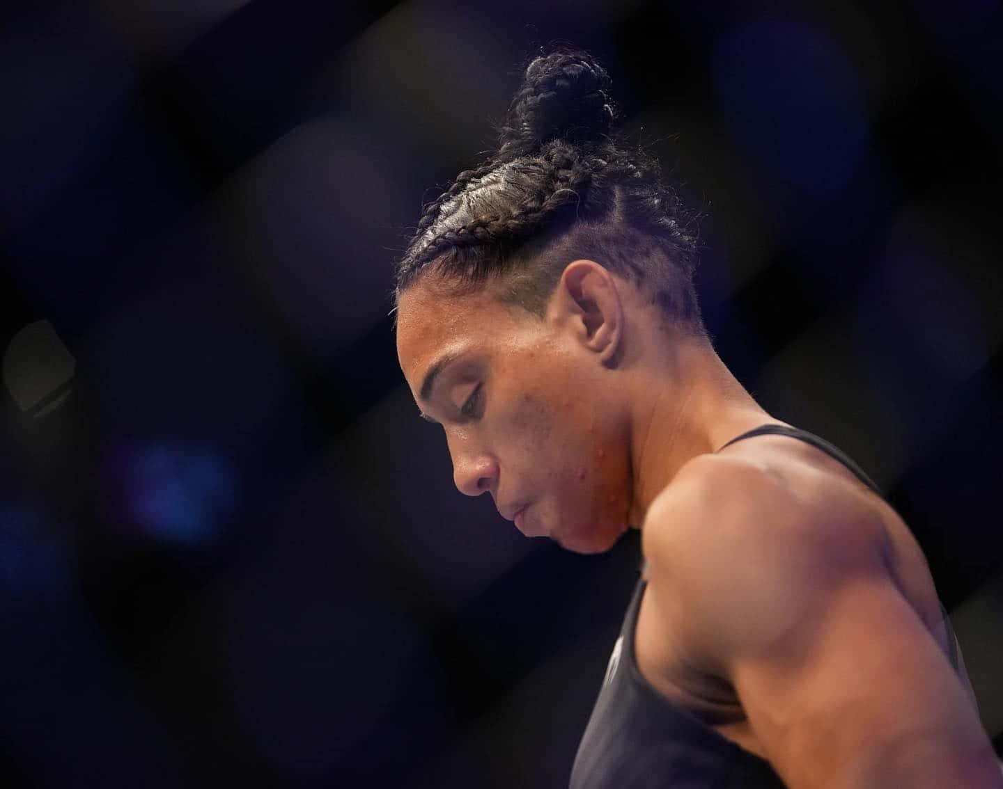 Taila Santos, female fighter, braided hair in a bun, HD Desktop Wallpaper