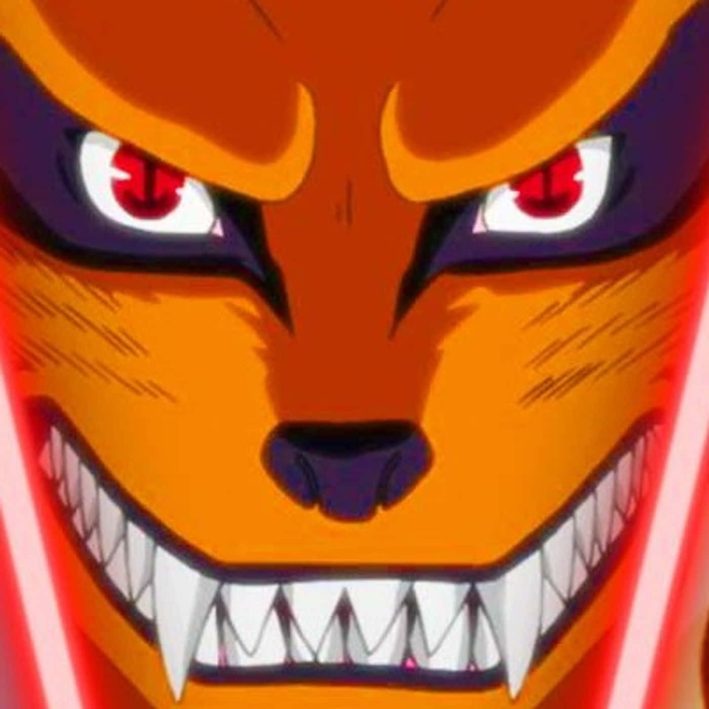 Tailed Beasts, orange fox, glowing red eyes, HD Desktop Wallpaper