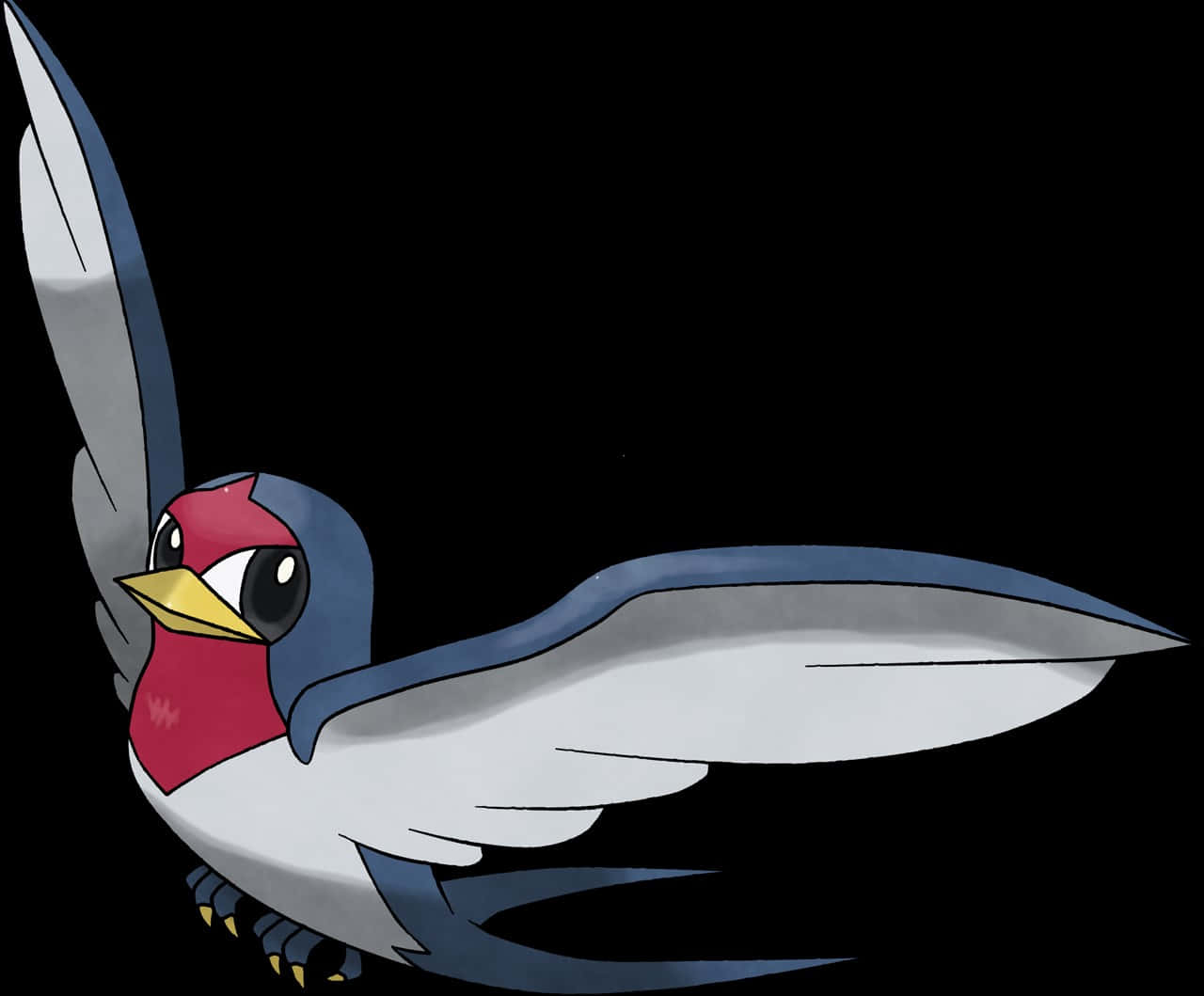 Taillow, red head, yellow beak, HD Desktop Wallpaper