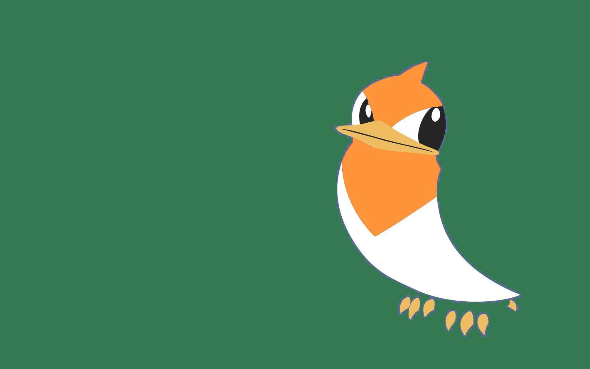 Taillow, green, orange head, Full HD Desktop Wallpaper