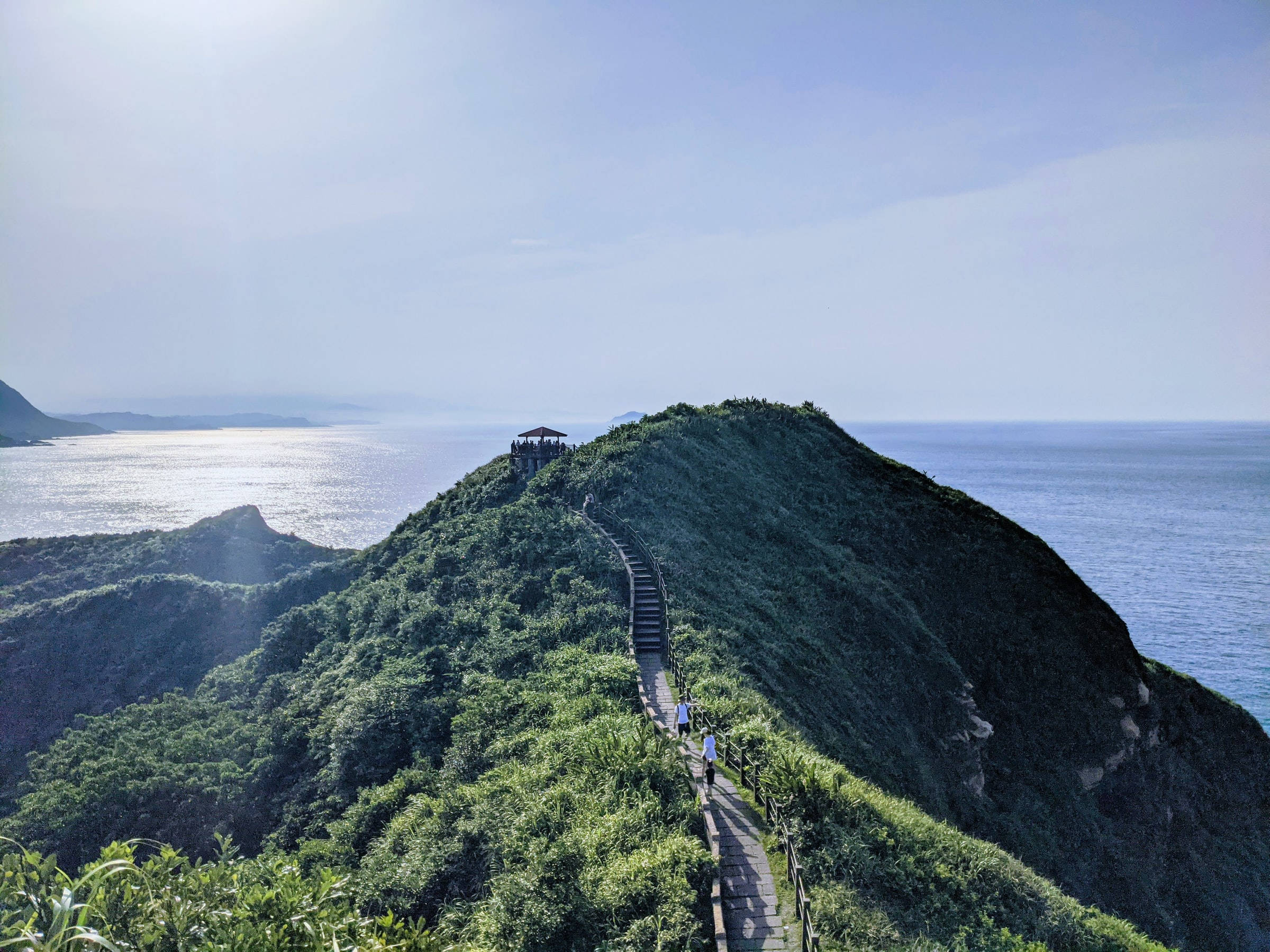 Taipei, hiking trail, wooden path, Full HD Desktop Wallpaper