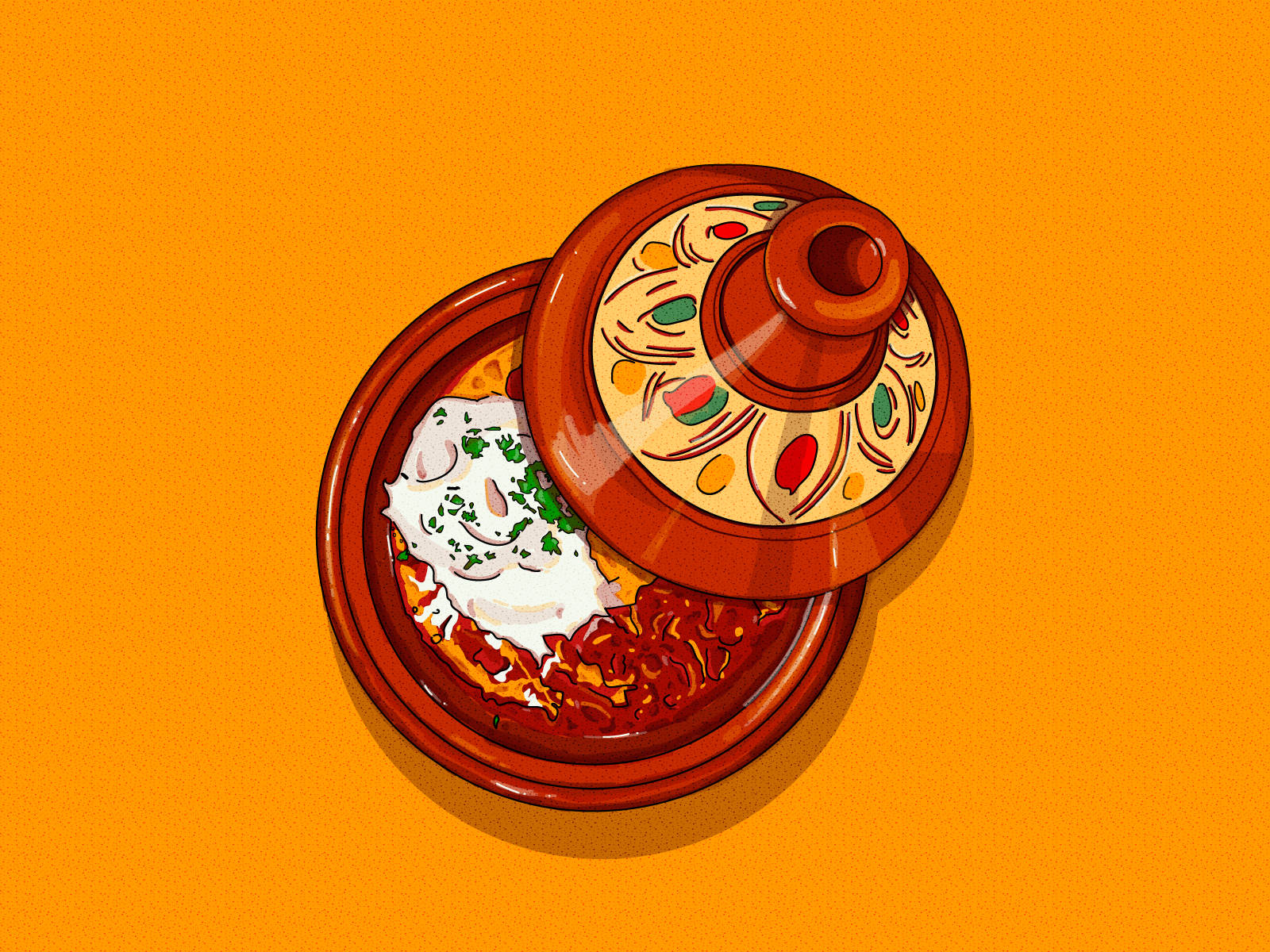 Tajine, red stew, creamy yogurt, HD Desktop Wallpaper