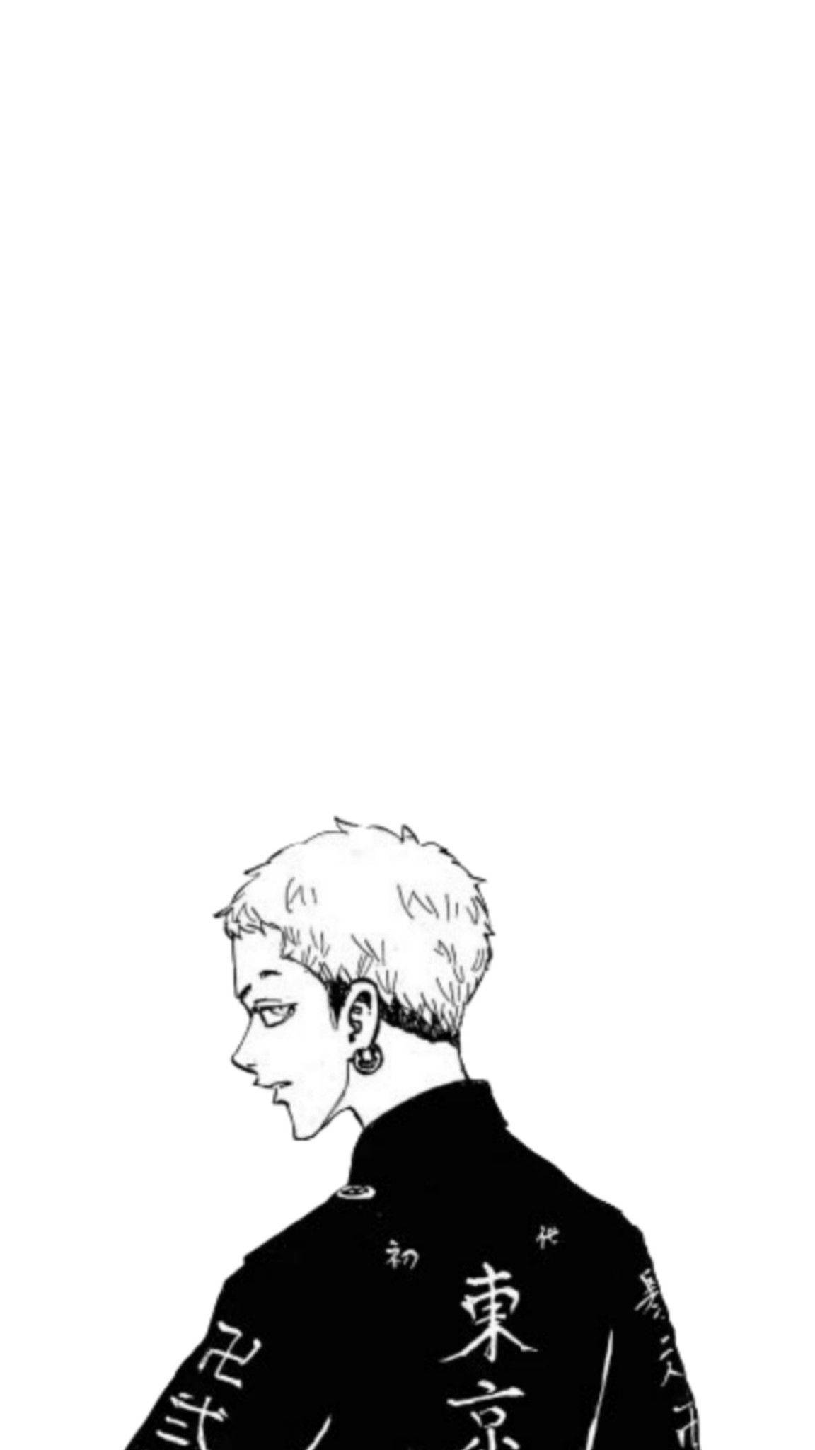 Takashi Mitsuya, anime minimalist, black and white line art, Full HD Phone Wallpaper