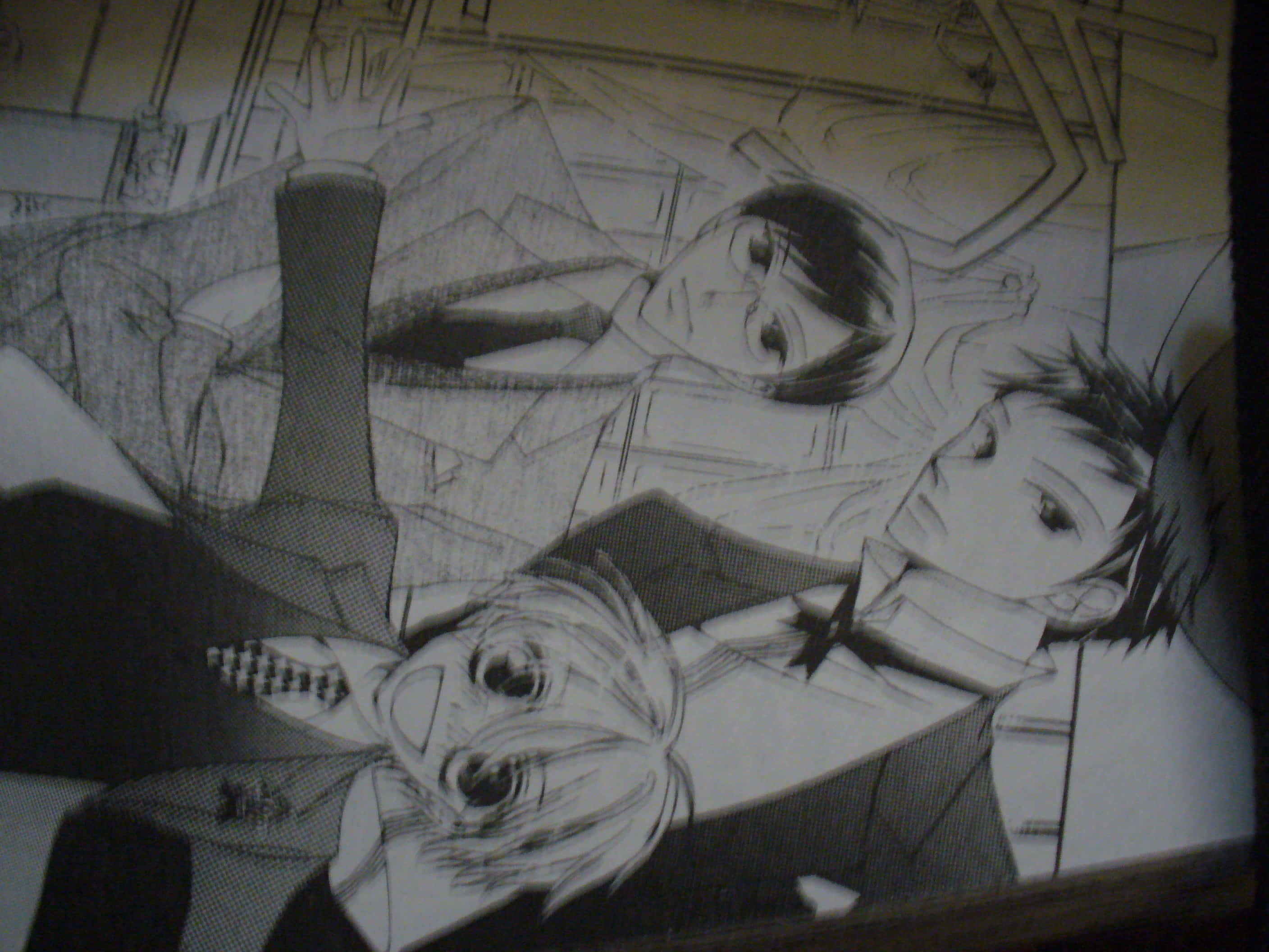 Takashi Morinozuka, manga-style, black and white, 2K Desktop Wallpaper