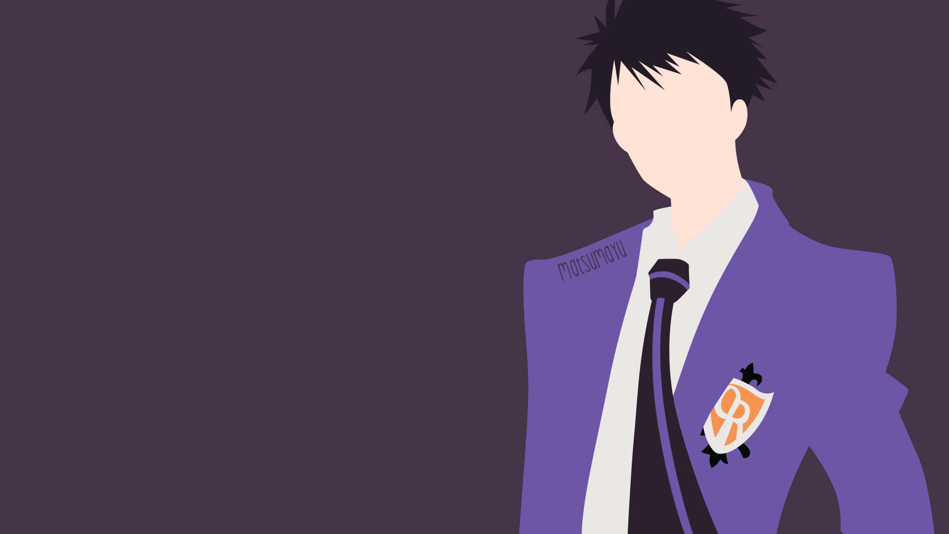 Takashi Morinozuka, purple suit, crest, Full HD Desktop Wallpaper