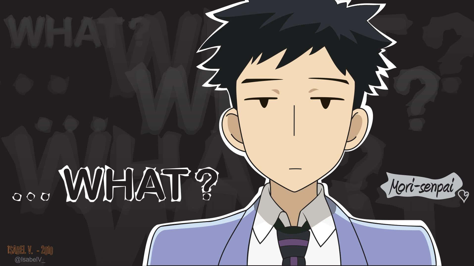 Takashi Morinozuka, spiky black hair, confused expression, HD Desktop Wallpaper