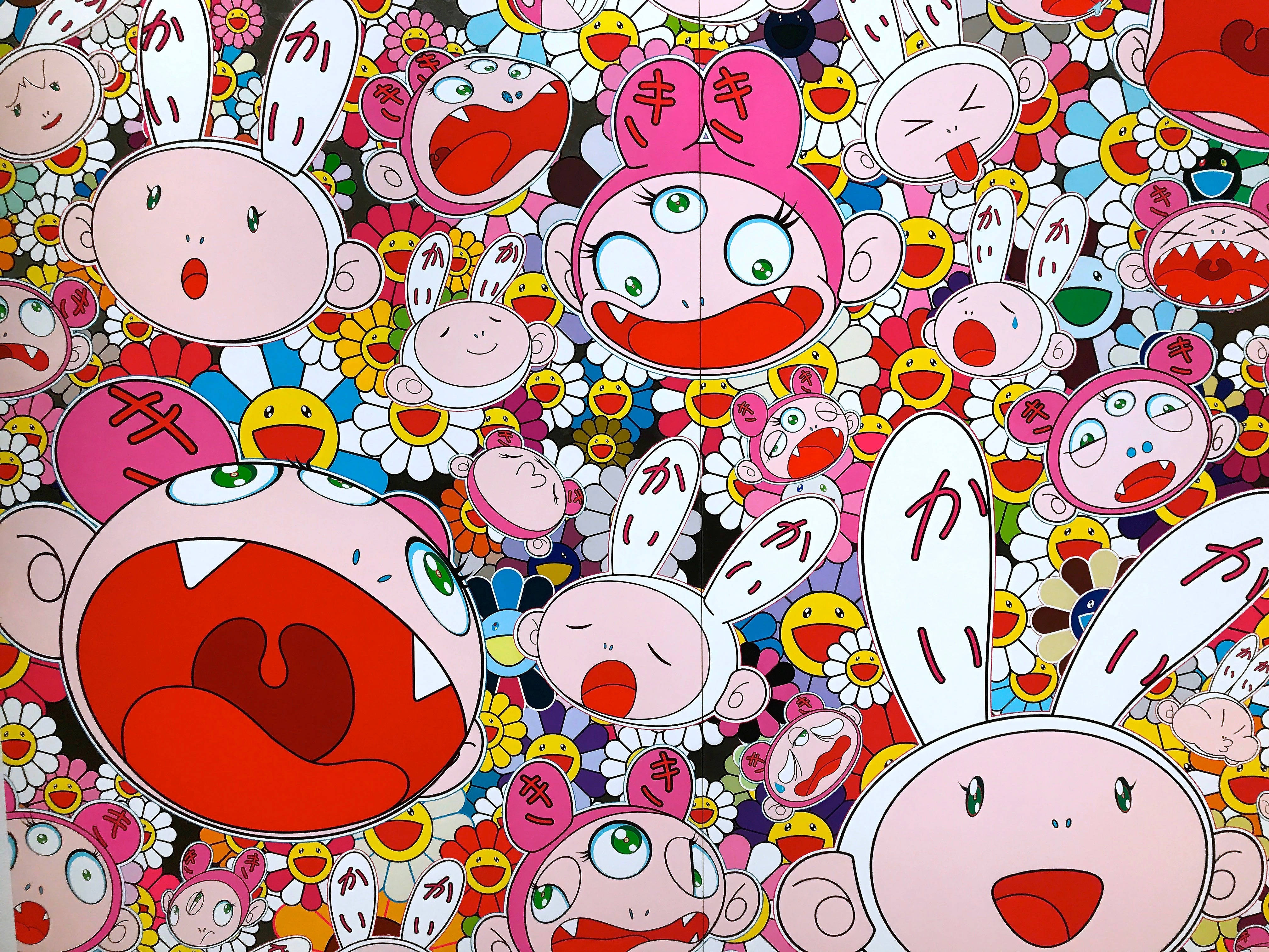Takashi Murakami, bunnies, 4K, 4K Desktop Wallpaper