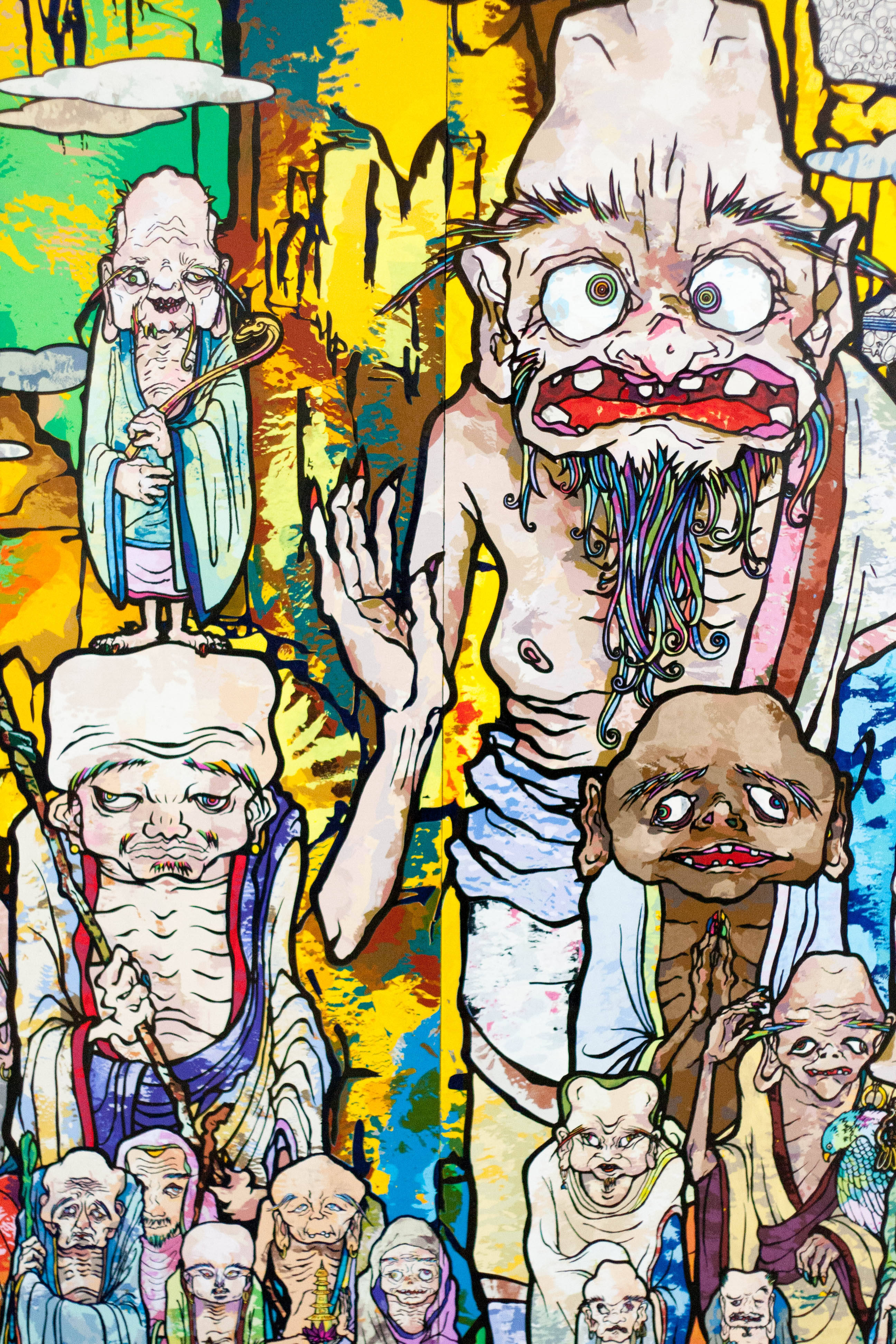 Takashi Murakami, Seniors, 4K, 4K Phone Wallpaper