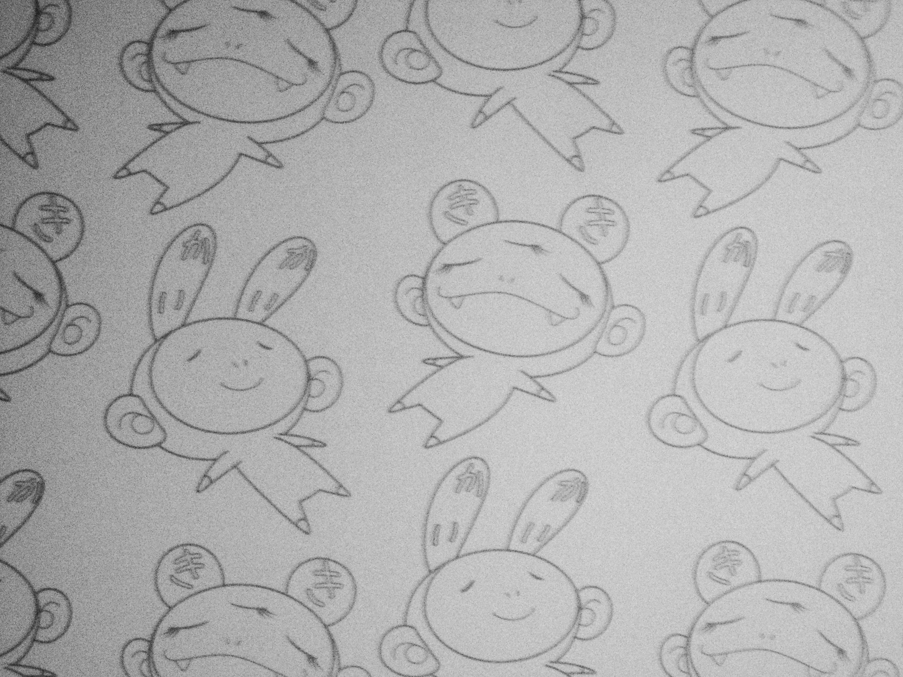 Takashi Murakami, 4K sketches, cute cartoon monkeys, 2K Desktop Wallpaper
