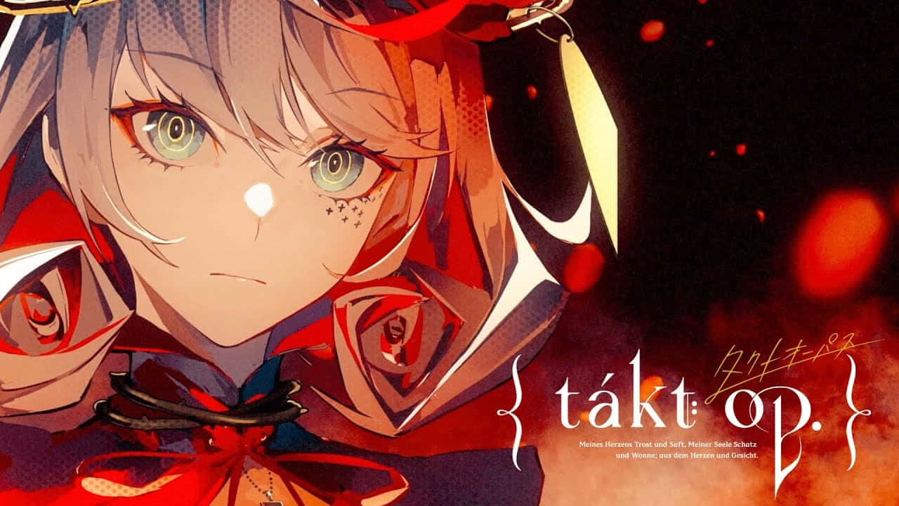 Takt Op Destiny, green eyes, red roses, HD Desktop Wallpaper