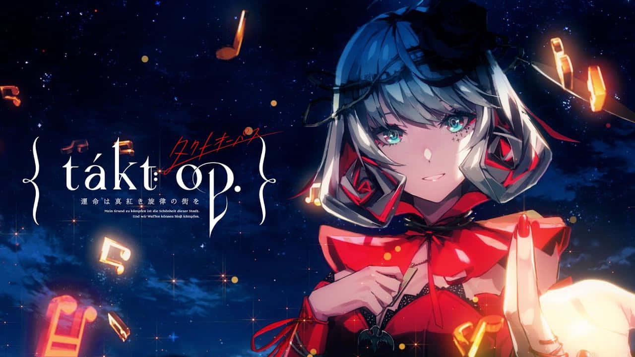 Takt Op Destiny, blue-haired anime girl, red outfit, HD Desktop Wallpaper