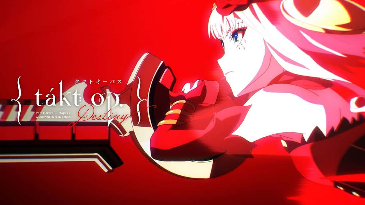 Takt Op Destiny, white hair, red outfit, HD Desktop Wallpaper