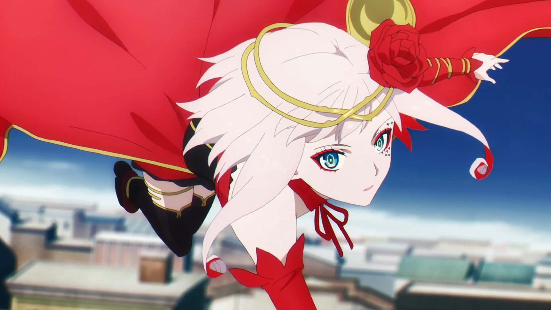 Takt Op Destiny, white-haired anime girl, blue eyes, Full HD Desktop Wallpaper