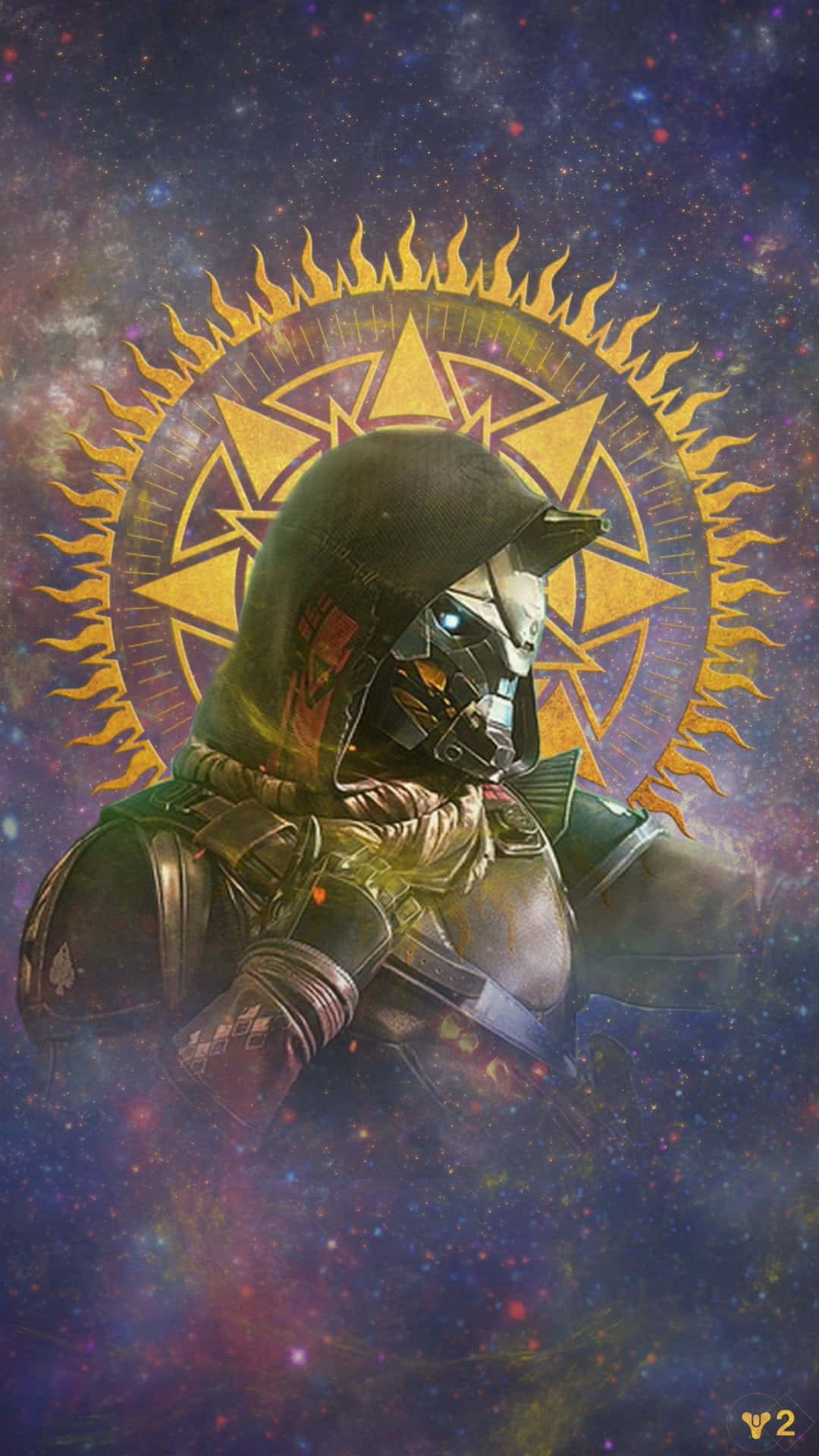 Destiny, hooded armored warrior, glowing eyes, Full HD Phone Wallpaper