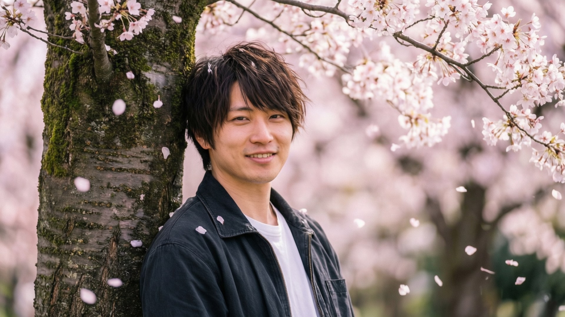 Takuma Ichijo, cherry blossoms, spring, Full HD Desktop Wallpaper