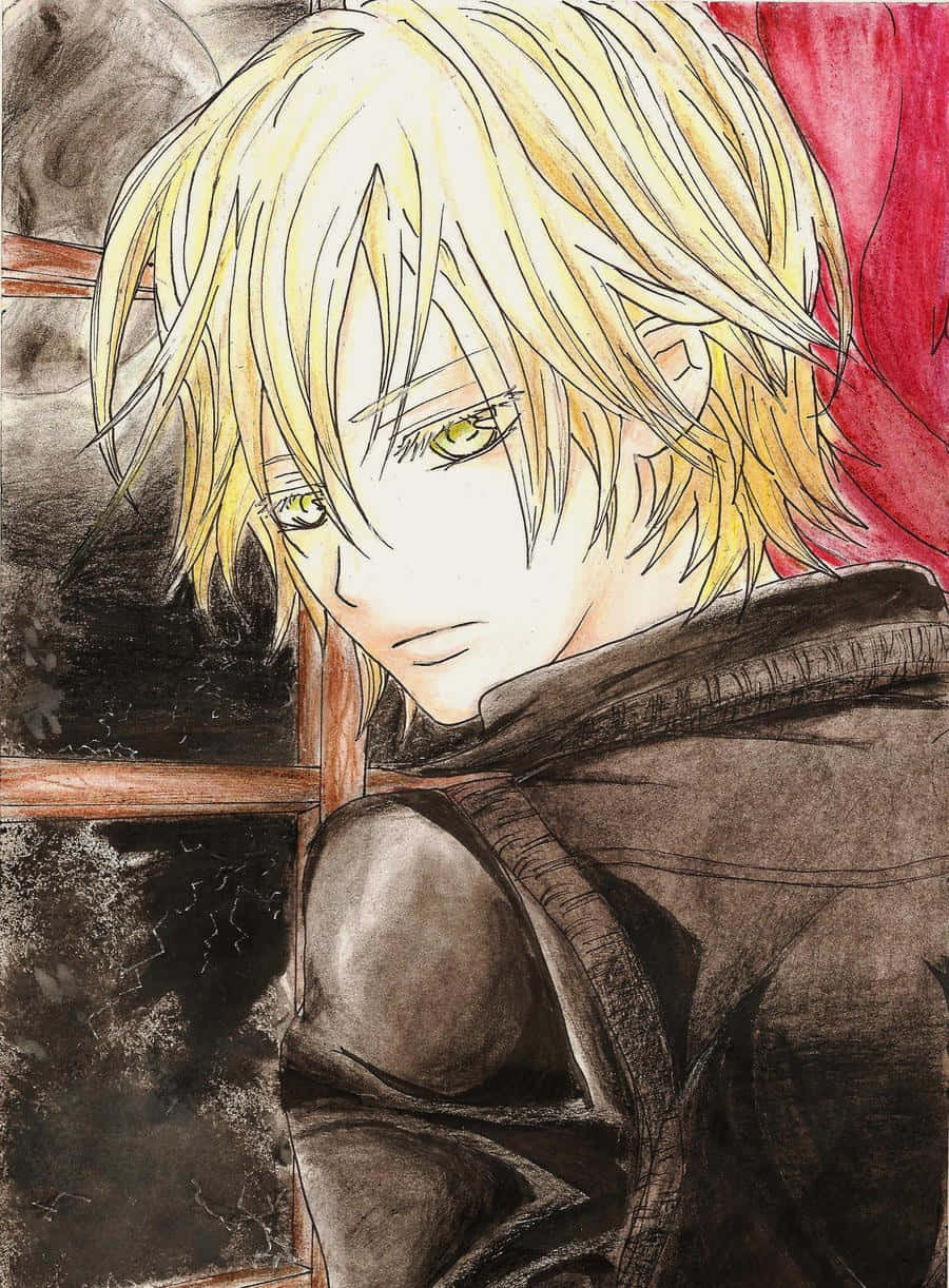 Takuma Ichijo, golden hair, green eyes, SD Phone Wallpaper