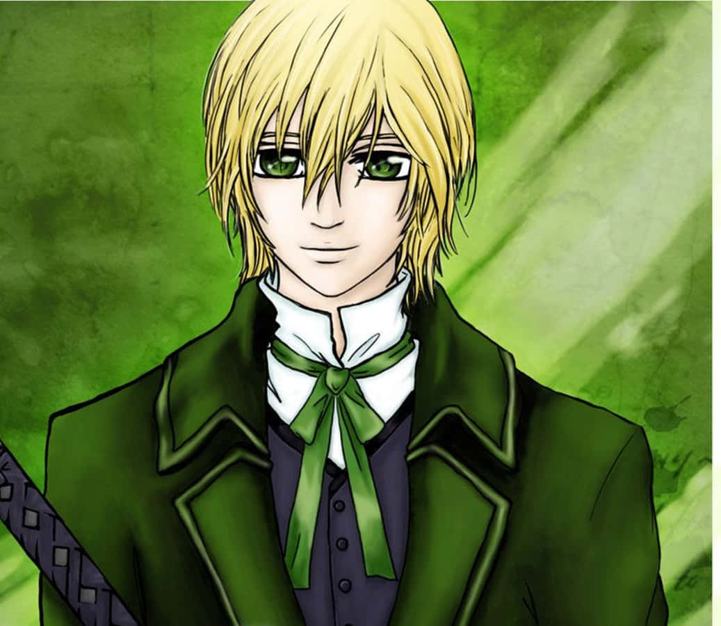 Takuma Ichijo, green coat, green eyes, SD Desktop Wallpaper