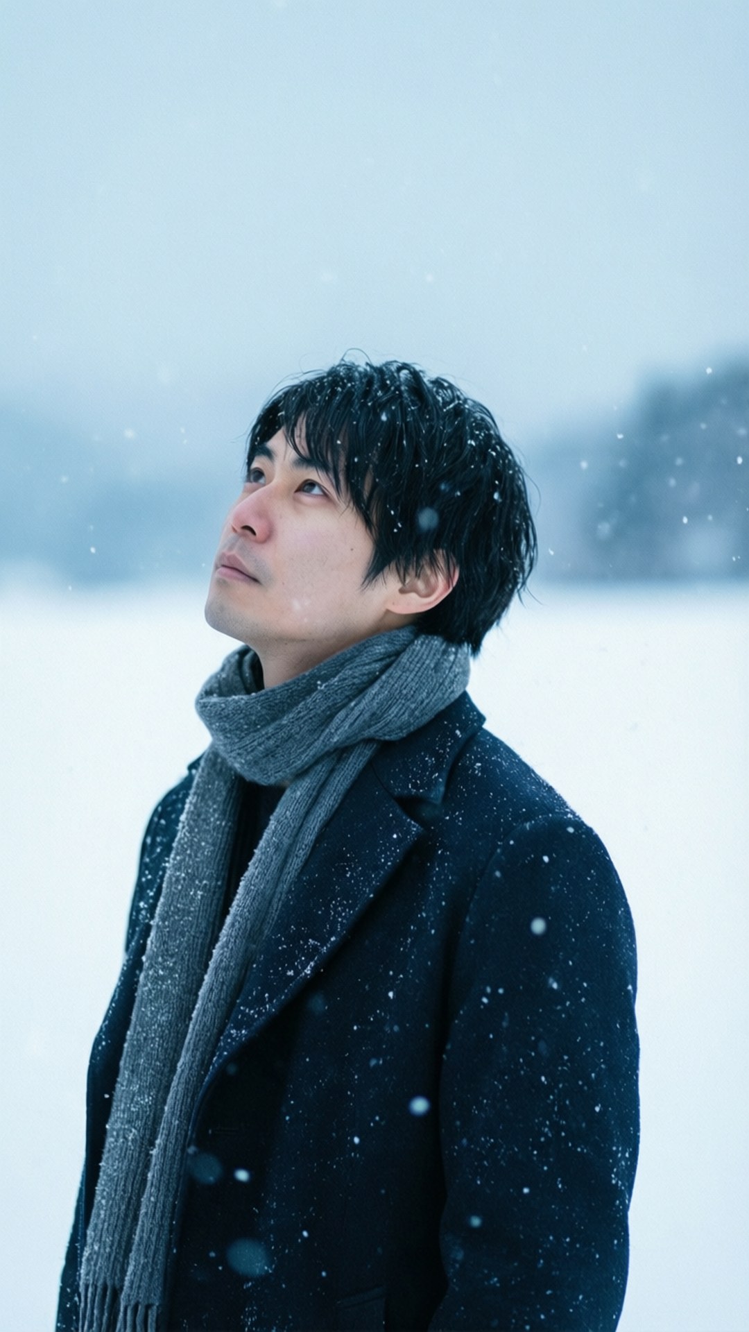 Takuma Ichijo, snowy scene, calm winter atmosphere, Full HD Phone Wallpaper