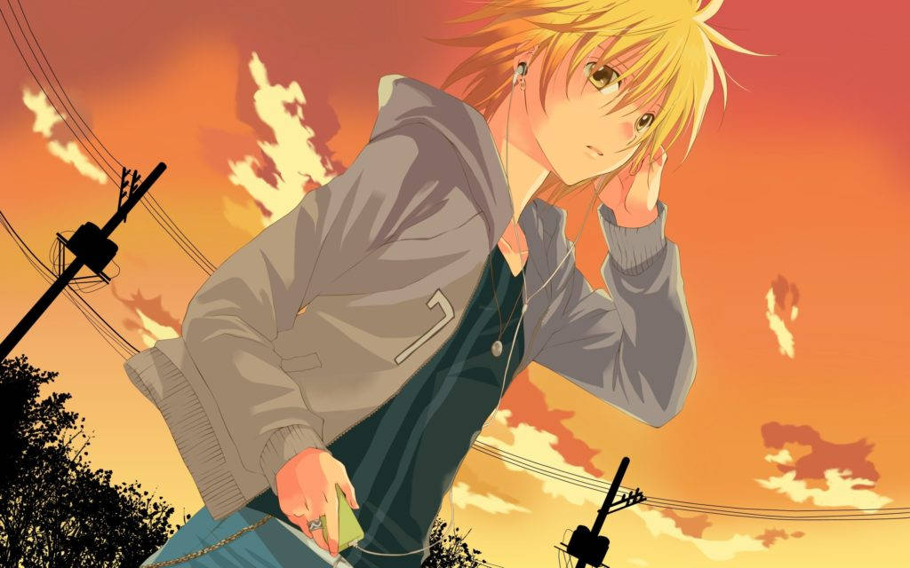 Takumi Usui, anime, blonde anime boy, SD Desktop Wallpaper