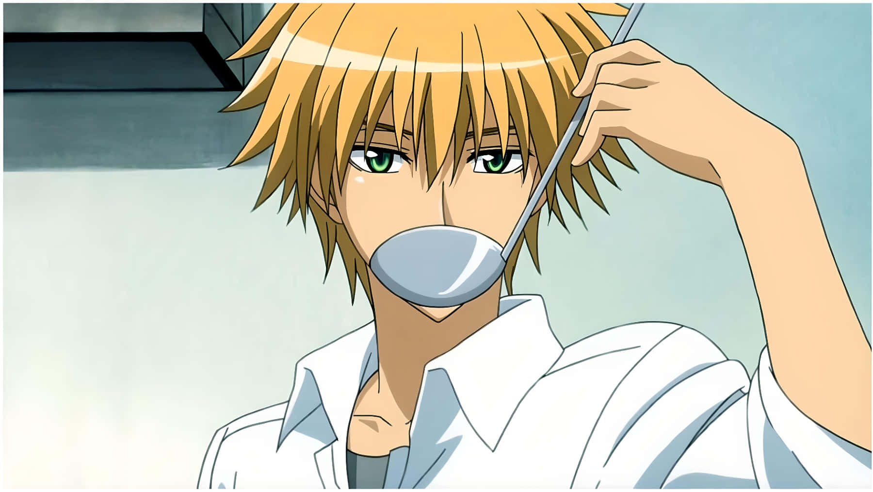 Takumi Usui, blonde anime boy, green eyes, HD Desktop Wallpaper