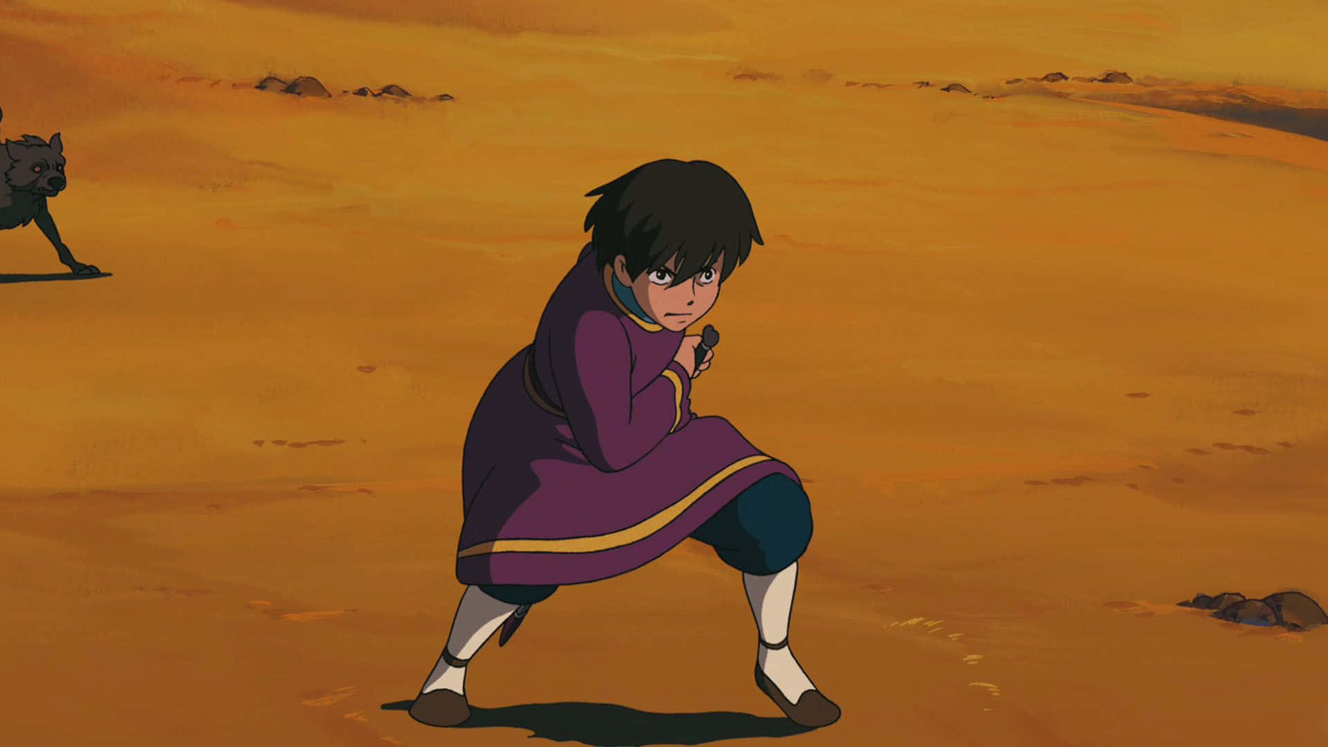 Tales From Earthsea, purple robe, golden desert, Full HD Desktop Wallpaper