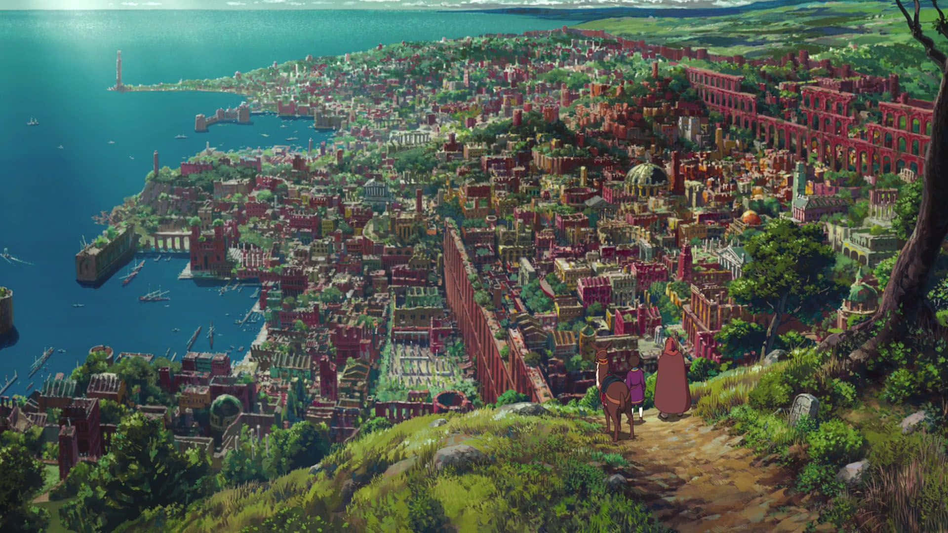 Tales From Earthsea, starry night, grassy hillside, Full HD Desktop Wallpaper