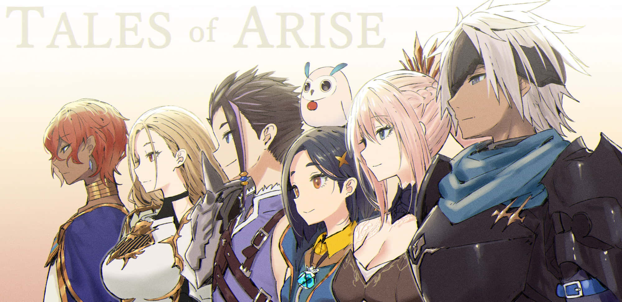 Tales Of Arise, anime characters, gradient background, Full HD Desktop Wallpaper
