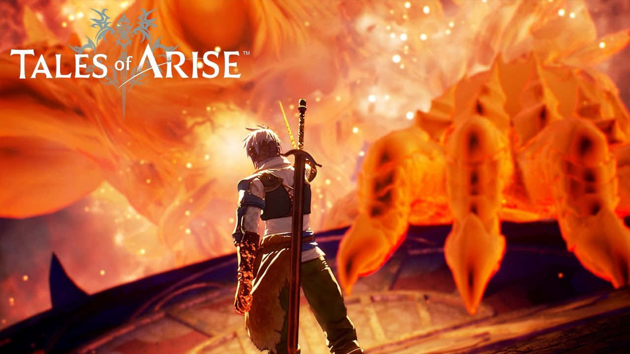 Tales Of Arise, fiery monster, lone warrior, HD Desktop Wallpaper